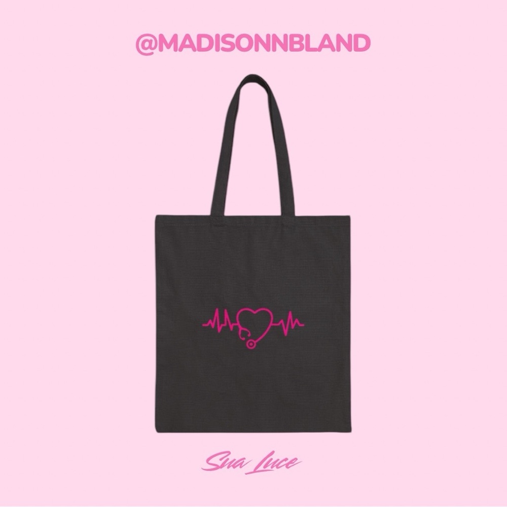 Nurse & Doctor Cotton Tote Bag - Available in Beige, Pink, Brown, & Black